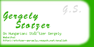 gergely stotzer business card